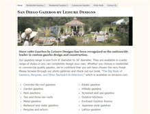 Tablet Screenshot of gazebosbyleisuredesigns.com